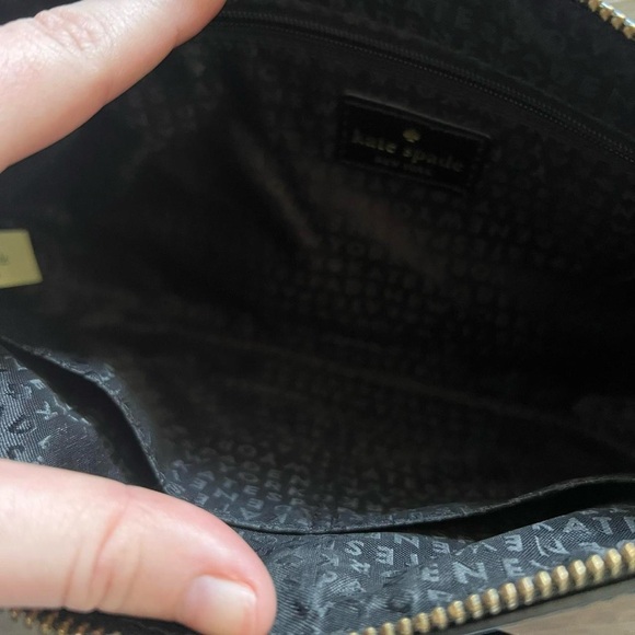 Kate Spade Sawyer Street Declan Black Genuine Leather Gold Bow Crossbody Bag - Picture 7 of 8